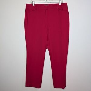 WHBM The Slim Ankle Dark Pink Work Pants Slack 14